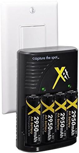 4AA BATTERY + TRAVEL CHARGER for FUJIFILM FINEPIX S4200 S4300 in Saudi Arabia