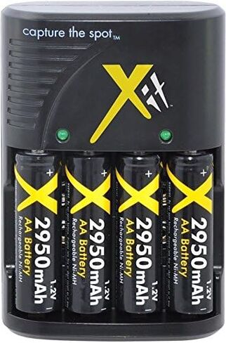 4AA BATTERY + TRAVEL CHARGER for FUJIFILM FINEPIX S4200 S4300 in Saudi Arabia