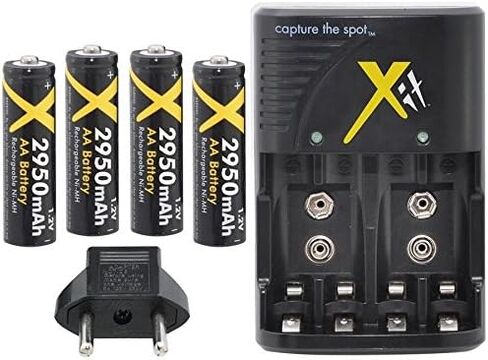 4AA BATTERY + TRAVEL CHARGER for FUJIFILM FINEPIX S4200 S4300 in Saudi Arabia