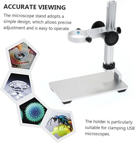 Veemoon Microscopy Stand Aluminum Alloy Bracket Digital Microscope Holder Digital Microscope Support in Saudi Arabia