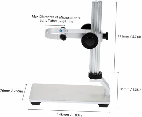 Veemoon Microscopy Stand Aluminum Alloy Bracket Digital Microscope Holder Digital Microscope Support in Saudi Arabia