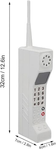 Walfront Retro Cell Phone Ornament Vintage Portable Brick Cellphone Model Old Fashioned Decorative Home Stage Prop White in Kuwait