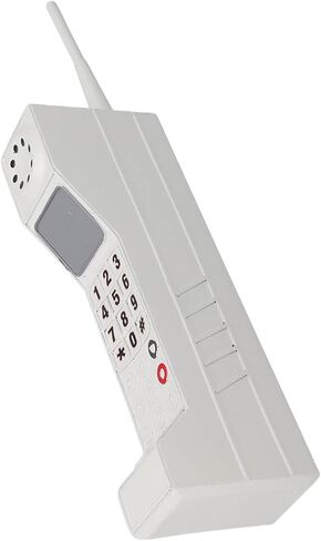 Walfront Retro Cell Phone Ornament Vintage Portable Brick Cellphone Model Old Fashioned Decorative Home Stage Prop White in Kuwait