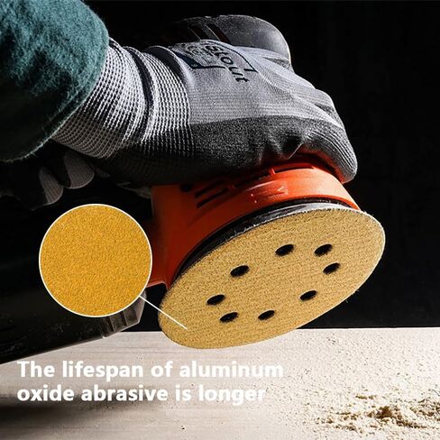 100 قطعة خطاف وحلقة 120 حبيبة من ورق الصنفرة 5 بوصة قرص للمعادن والخشب والصنفرة المدارية العشوائية in Saudi Arabia
