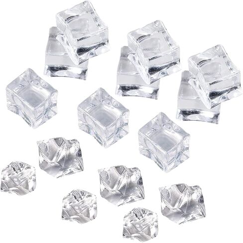 100pcs Decorative Fake Ice Cubes Simulation Snowflake Ice Cubes Photo Props for Home Kitchen Wedding in Kuwait