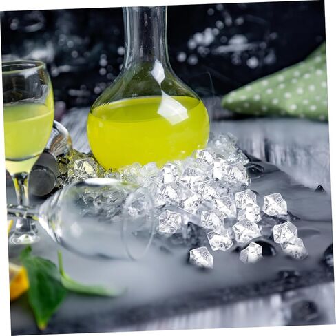 100pcs Decorative Fake Ice Cubes Simulation Snowflake Ice Cubes Photo Props for Home Kitchen Wedding in Kuwait