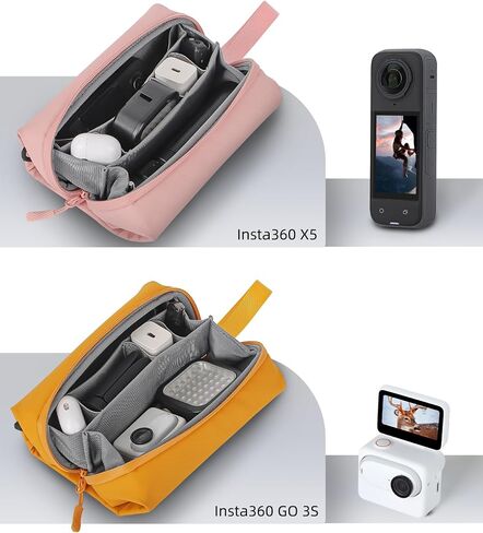 Carrying Case for DJI Osmo Pocket 3, Portable Travel Storage Shoulder Bag, Large Capacity Protective Handbag for DJI Osmo Pocket 3 Creator Combo Camera Accessories (Yellow) in Saudi Arabia