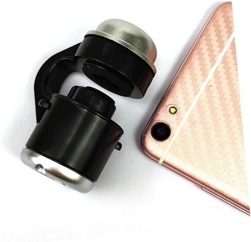 Lurrose 1PC Clip Phone Microscope with Magnification and LED Light Convenient Mobile Microscope for Smartphones for Observations and Any Occasion in Saudi Arabia
