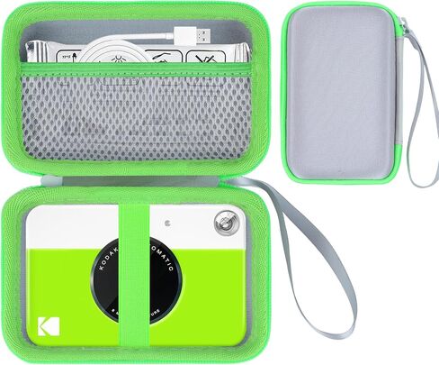 Hard Case Replacement for Kodak Printomatic Full-Color Instant Print Digital Camera (White+Green Case) in Saudi Arabia