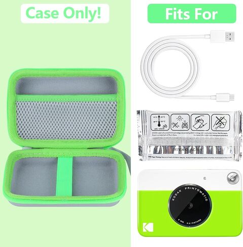 Hard Case Replacement for Kodak Printomatic Full-Color Instant Print Digital Camera (White+Green Case) in Saudi Arabia