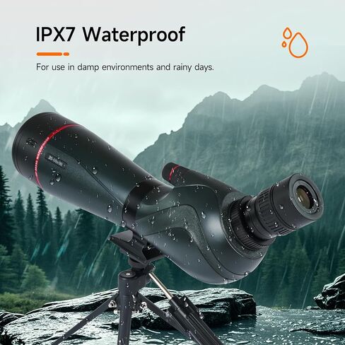 SVBONY SV406 20-60x80 Spotting Scope with Tripod,SC001 WiFi, 3-Axis Adjustable Adapter,HD Optical System with BAK4 Prism, Waterproof & Fogproof, Spotting Scopes for Target Shooting, Bird Watching in Saudi Arabia
