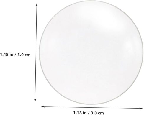 2pcs Double Convex Lens 30mm Diameter 50mm Focal Length Optical Glass for Physics Experiments and Educational Tools in Kuwait