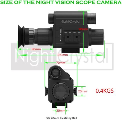 1080p التكتيكية الصيد للرؤية الليلية نطاق كاميرا فيديو أحادية DVR مع المدمج في الأشعة تحت الحمراء IR مصباح يدوي شاشة OLED HD مع التكبير الرقمي قابل للتعديل in Kuwait
