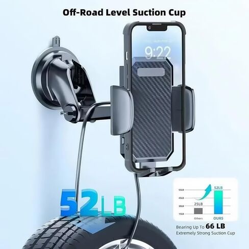 حامل هاتف السيارة لفولفو S90L 2016-2020، حامل هاتف على الزجاج الأمامي للوحة القيادة أقوى كوب شفط 360 درجة قابل للتعديل بدون استخدام اليدين حامل هاتف خلوي مضاد للسقوط in Saudi Arabia