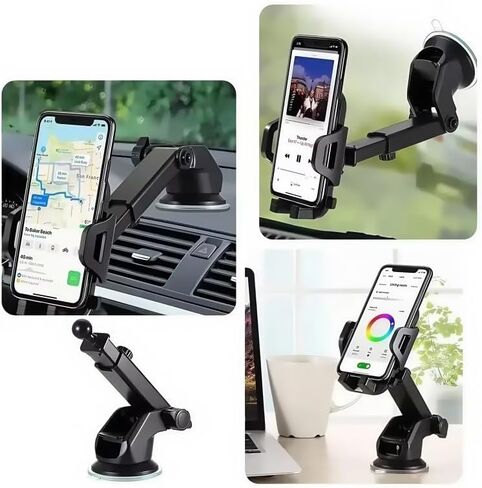 Car Phone Mount Holder for Skoda citigo(3-Door) 2011-2017,Dashboard Windshield Phone Holder Strongest Suction Cup 360° Adjustable Hands Free Anti-Drop Cell Phone Holder in Saudi Arabia