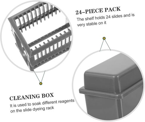 1Set Plastic Microscope Slides Staining Rack for Laboratory Use Staining Jar Storage for Teaching Research Experiments Design in Saudi Arabia