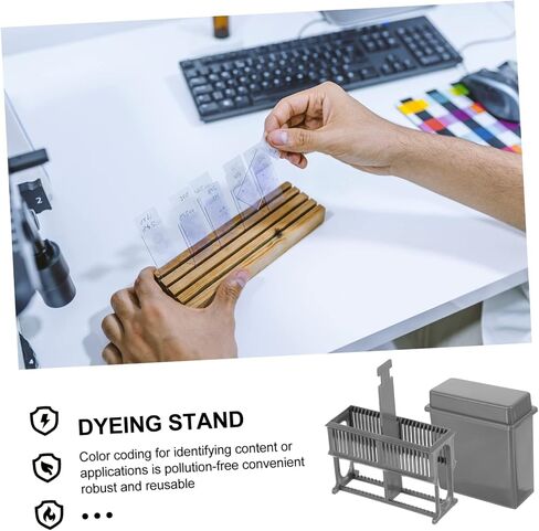 1Set Plastic Microscope Slides Staining Rack for Laboratory Use Staining Jar Storage for Teaching Research Experiments Design in Saudi Arabia