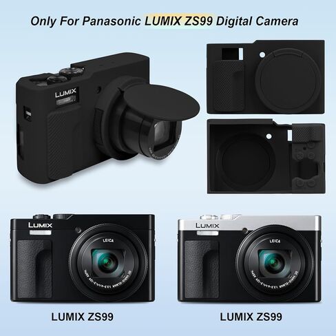 Canboc Protective Case for Panasonic LUMIX ZS99 Point and Shoot Camera, ZS99 Soft Silicone Cover with Removable Lens Cover, Coffee (Case Only) in Saudi Arabia