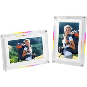 Diyeeni 10.1 Inch Digital Picture Frame with 8GB Storage, 1280 * 800 Smart Digital Frame with LED Light, Auto Rotate, Upload Photos and Video via USB2.0, Built in 3000mAh Battery in Kuwait