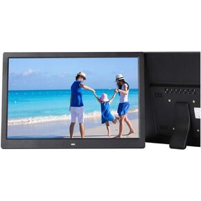 إطار صور رقمي 15.4 بوصة 1280 * 800 دقة عالية 16:9 شاشة FHD IPS إطارات صور رقمية / مشغل موسيقى / فيديو منبه مؤقت تشغيل/إيقاف تلقائي، جهاز تحكم عن بعد، أسود-15 (أسود 15) in Kuwait