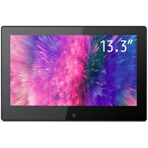 إطار صور رقمي 13.3 بوصة IPS شاشة تعمل باللمس 1280 × 800 شاشة عالية الدقة HD صور موسيقى مشغل فيديو تقويم منبه تلقائي للتشغيل وإيقاف المؤقت، يدعم USB وبطاقة SD Di، in Kuwait