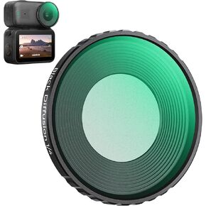 فلتر K&F CONCEPT Black Diffusion 1/4 متوافق مع DJI Osmo Nano Standard Combo، فلتر تأثير سينمائي مع 28 طبقة متعددة الطبقات للفيديو/مدونة الفيديو/التصوير الفوتوغرافي للصور الشخصية in Saudi Arabia