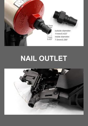 CN70 Coil Siding Nail Gun, 15 Degree Pneumatic Siding Nailer, 1-3/4-inch to 2-3/4-inch Coil Roofing Nailer for Siding Sheathing Wooding Fencing Decking in Saudi Arabia