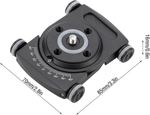 Pssopp Camera Dollys Wheel, Aluminum Alloy Rubber Mirrorless Cell Phone Video Roller Track with 1/4 Screw Mount for DSLR Camcorder in Saudi Arabia