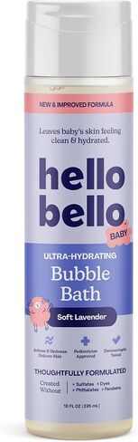 Hello Bello Ultra-Hydrating Baby Bubble Bath, Soft Lavender Scented, Tear Free & Safe for Sensitive Skin, Dermatologist Tested & Pediatrician Approved, 10oz Bottle in Kuwait