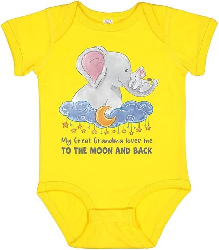 inktastic My Great Grandma Loves Me To the Moon and Back Elephant Baby Bodysuit in Saudi Arabia