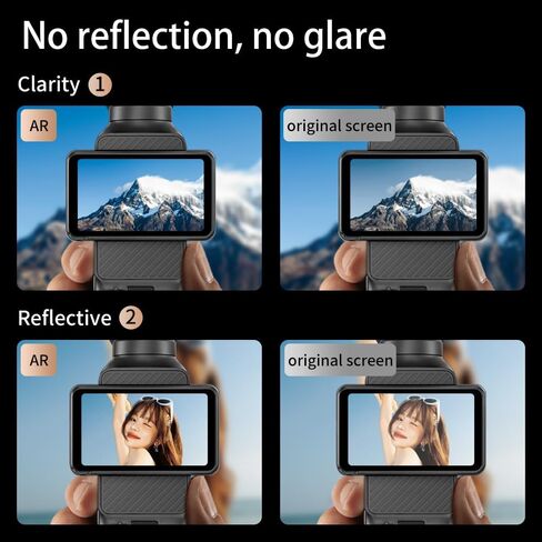 Screen Protector for DJI Pocket 3, Scratch Resistant Tempered Glass Film, 9H Hardness, Tempered Film for Osmo Pocket 3 Lens Screen Protective Film Combo Accessories, Film with Installation Tool in Saudi Arabia