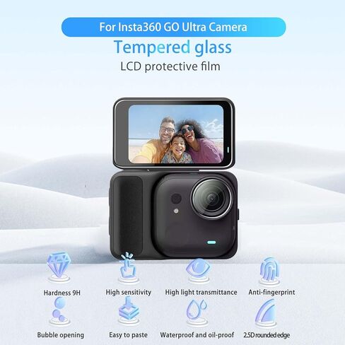 Screen Protector for Insta360 GO Ultra, HD Tempered Glass,9h Hardness,Scratch,Anti-Fingerprin,Lens Protector for Insta360 GO Ultra Camera[2+2pack] in Saudi Arabia