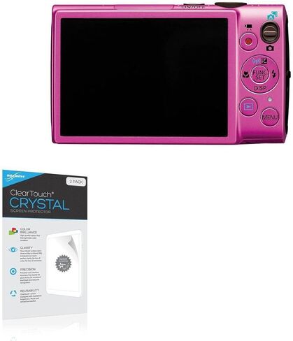 واقي شاشة BoxWave متوافق مع Canon PowerShot ELPH 330 HS - ClearTouch Crystal (عبوتان)، غلاف فيلم عالي الدقة - يحمي من الخدوش in Kuwait