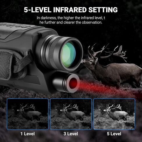 ESSLNB Night Vision Monocular, 6x32 Night Vision Infrared Monocular, Portable Digital Night Vision Scopes for Day & Night Camping, Surveillance, 1080P Full HD Photo & Video in Saudi Arabia