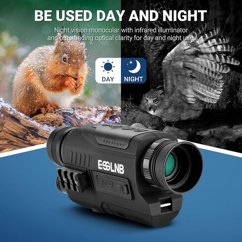 ESSLNB Night Vision Monocular, 6x32 Night Vision Infrared Monocular, Portable Digital Night Vision Scopes for Day & Night Camping, Surveillance, 1080P Full HD Photo & Video in Saudi Arabia