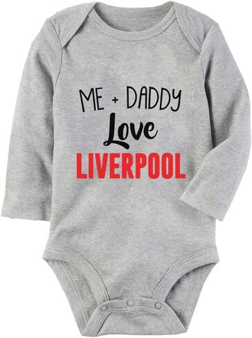 Me + Daddy Love Liverpool Baby Bodysuit Girl boy Infant Toddler Organic Clothes in Kuwait