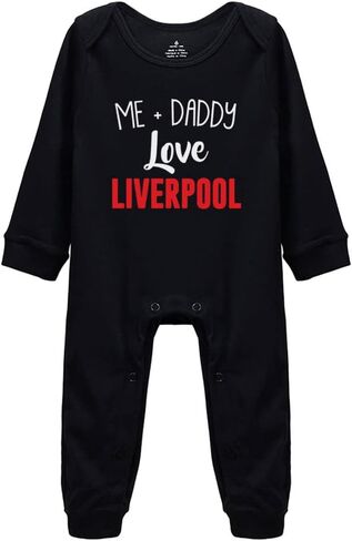 Me + Daddy Love Liverpool Baby Bodysuit Girl boy Infant Toddler Organic Clothes in Kuwait