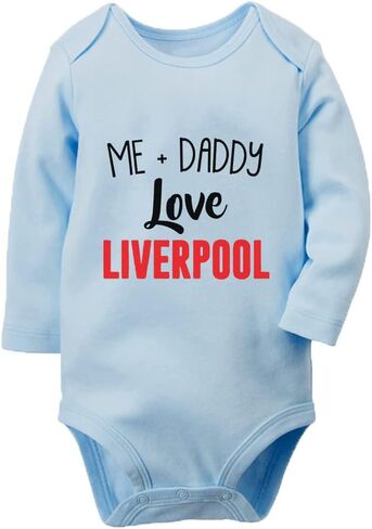 Me + Daddy Love Liverpool Baby Bodysuit Girl boy Infant Toddler Organic Clothes in Kuwait