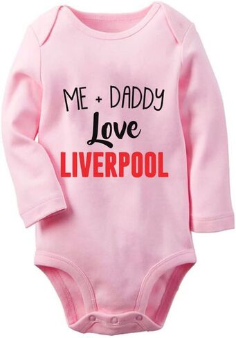 Me + Daddy Love Liverpool Baby Bodysuit Girl boy Infant Toddler Organic Clothes in Kuwait