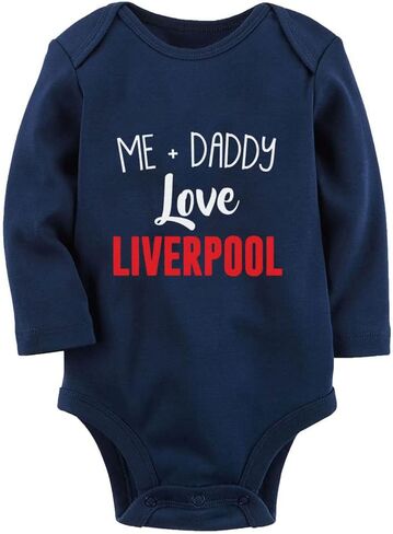 Me + Daddy Love Liverpool Baby Bodysuit Girl boy Infant Toddler Organic Clothes in Kuwait