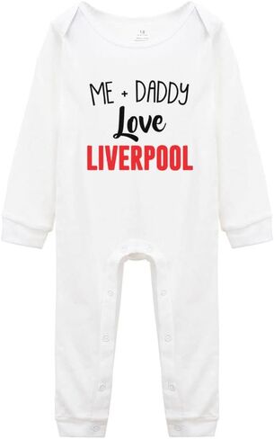 Me + Daddy Love Liverpool Baby Bodysuit Girl boy Infant Toddler Organic Clothes in Kuwait