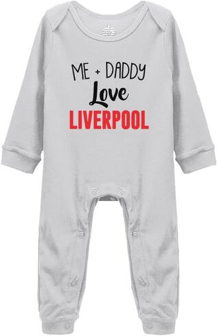 Me + Daddy Love Liverpool Baby Bodysuit Girl boy Infant Toddler Organic Clothes in Kuwait