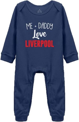 Me + Daddy Love Liverpool Baby Bodysuit Girl boy Infant Toddler Organic Clothes in Kuwait