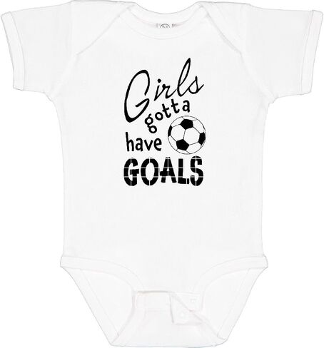 inktastic Girls Gotta Have Goals- Soccer Baby Bodysuit in Saudi Arabia