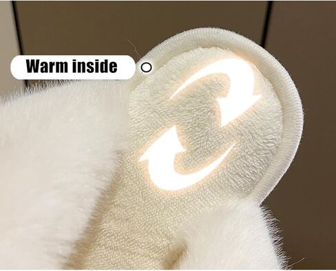 Women Cute House Slippers Fuzzy Warm Cozy Fluffy Winter Slipper Snow Ball Shape Indoor in Saudi Arabia