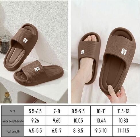 Bathroom Slippers for Men Women,Shower Shoes Thickened,Slippers Indoor Home Beach Non Slip Anti-Slip Quick Drying Pool Slides,Brown in Saudi Arabia