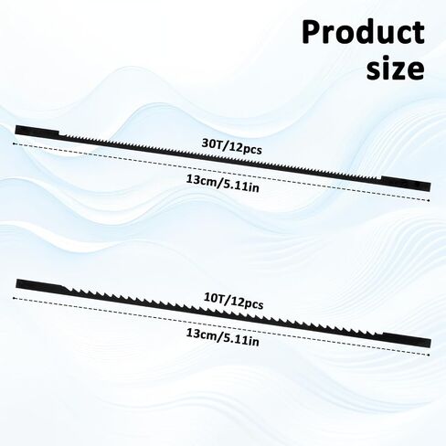 Scroll Saw Blades 5 Inch Plain End Scroll Saw Blade Scroll-Saw Blades for Wood 24 Pack (28TPI, 10TPI) in Saudi Arabia