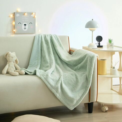 Reverse Backdye Faux Fur to Micromink Baby Blanket, Taupe – Soft Blanket for Bed, Cozy Couch, Black and Brown Throw Blanket, Plush and Comfortable. in Saudi Arabia