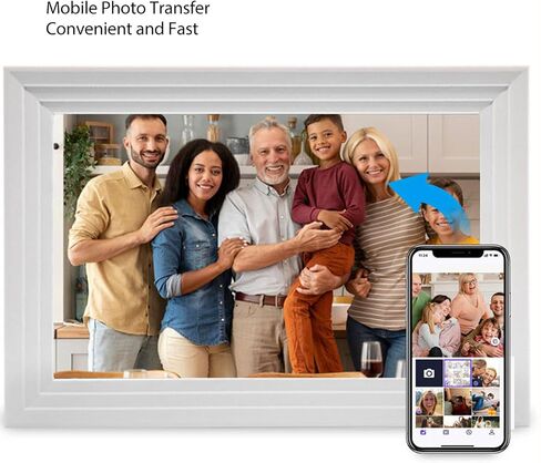 AUNMAS 10.1 Inch WiFi Digital Photo Frame Smart Digital Frame with 1280x800 IPS Touch Screen Auto Rotate 32GB Storage Share Photos via App for Gifts Home Office in Saudi Arabia
