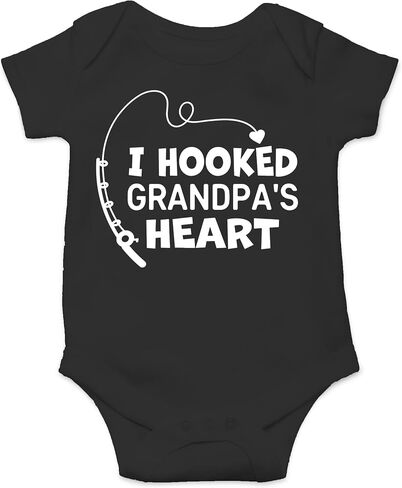 CBTwear I Hooked Grandpa's Heart - ملابس أطفال - ملابس مضحكة لحديثي الولادة للأولاد والبنات in Saudi Arabia